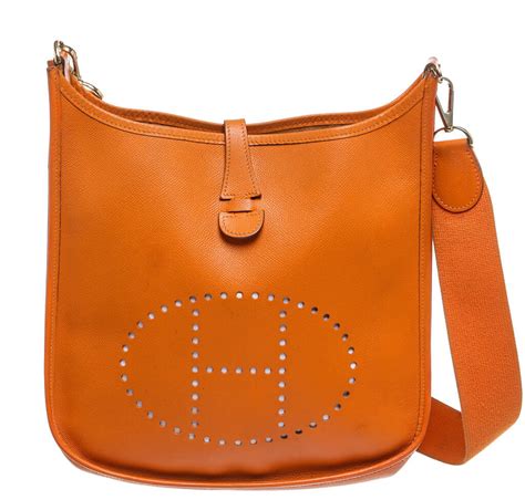 orange hermes bag|hermes evelyne bag orange.